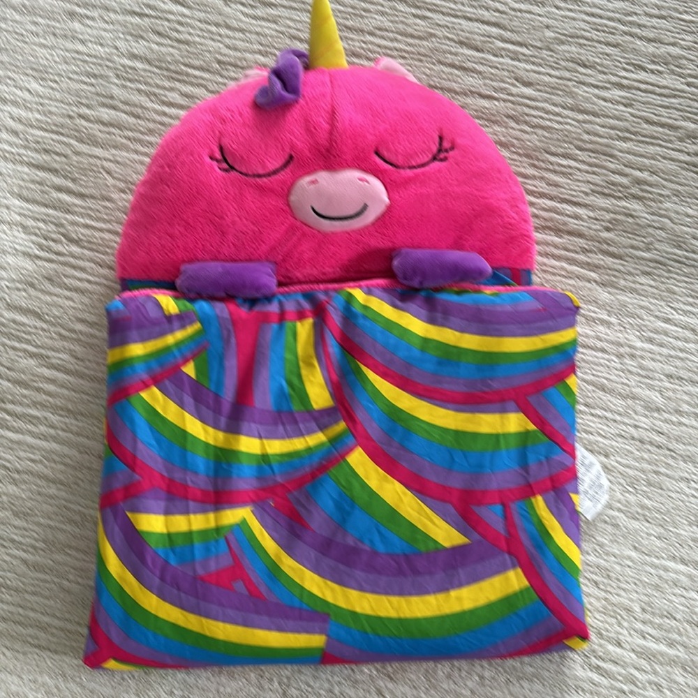 Sleeping Bag - Colorful girls stuffed animal Sleeping Bag -